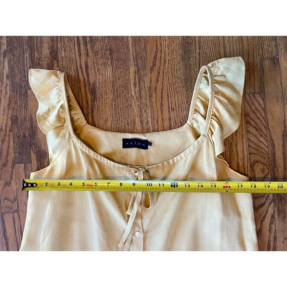 HATCH Maternity Yellow Linen Midi Dress  Women's Size 1 Small - Picture 8 of 8